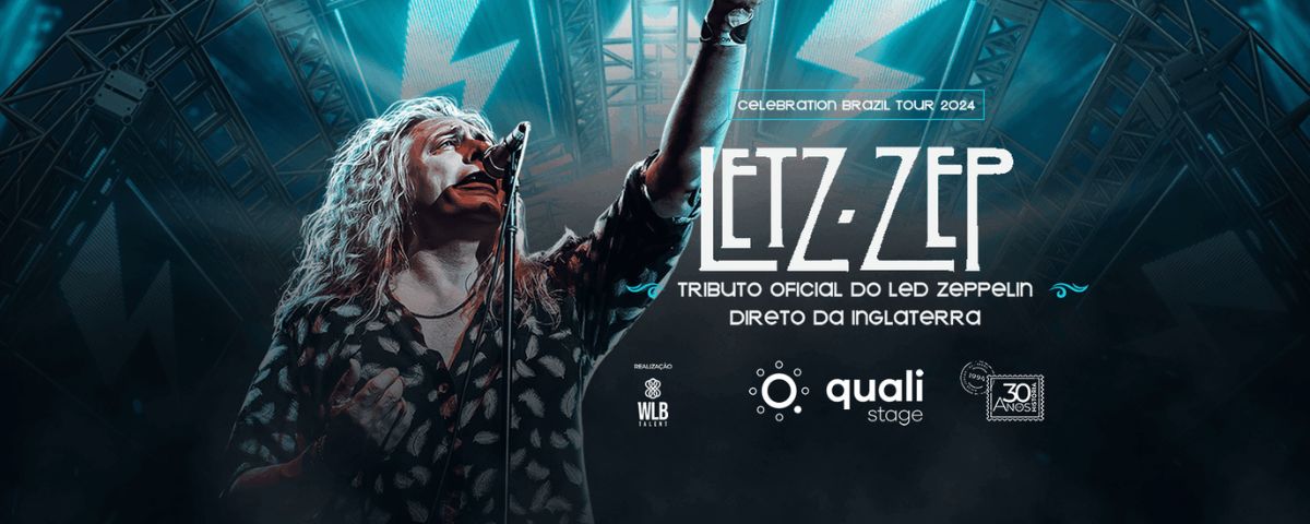 Banner do show da banda Letz Zep.