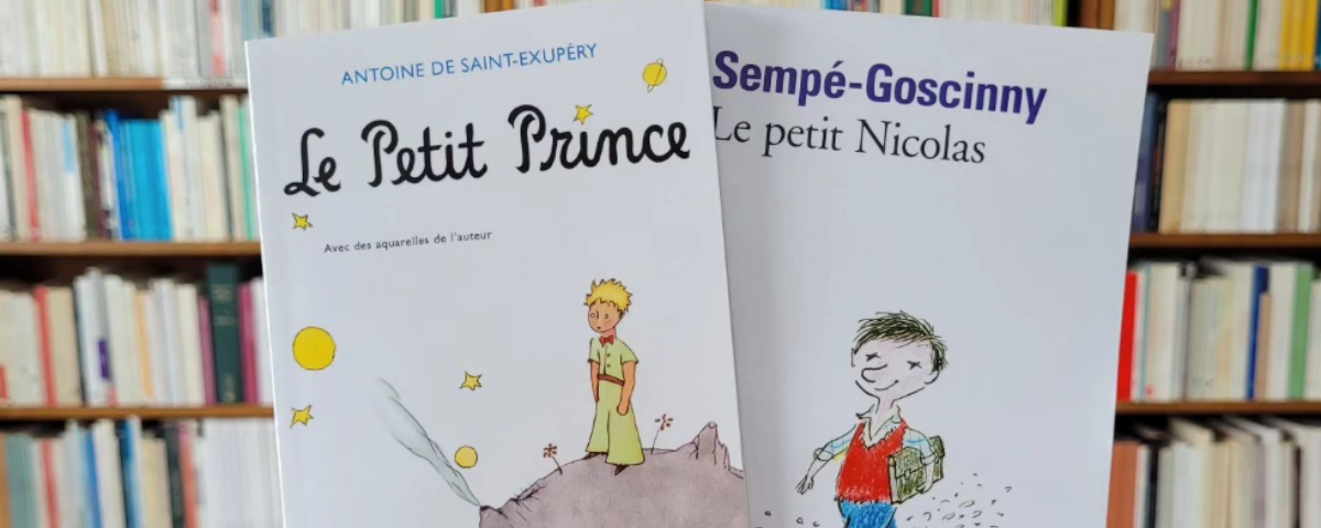 Dois livros em francês na Livraria Francesa, em SP.