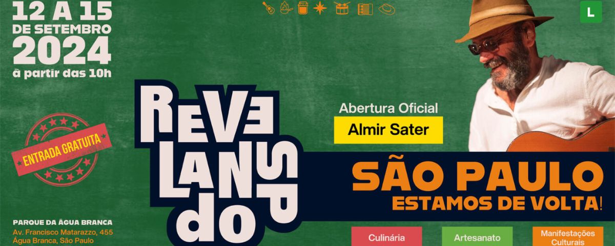 Banner do festival Revelando SP, um dos eventos de setembro. 