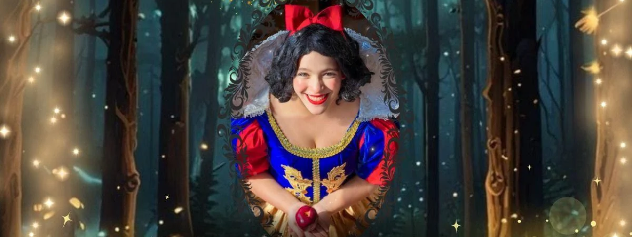 Banner de divulgação do espetáculo "Branca de Neve - O Musical", uma opção encantadora de teatro para a família em São Paulo no mês de junho