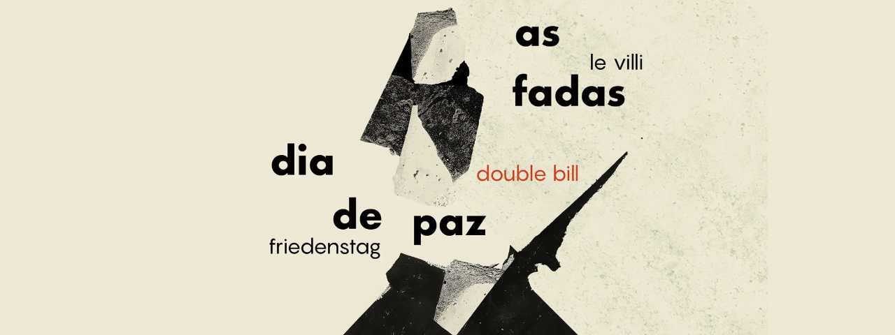 Banner promocional da apresentação Double Bill com as peças Le Villi e Friedenstag, que estará em cartaz no mês de julho