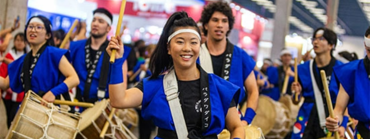 Apresentação cultural no Festival do Japão, um evento imperdível na agenda da primeira quinzena de julho em São Paulo