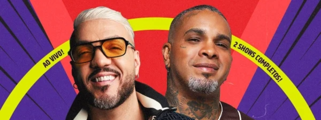 Banner de divulgação do show dos cantores Belo e Rodriguinho, uma das grandes apresentações de agosto em SP