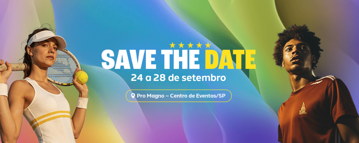 Banner promocional da COB EXPO 2025, dedicada à celebração dos esportes olímpicos no Brasil