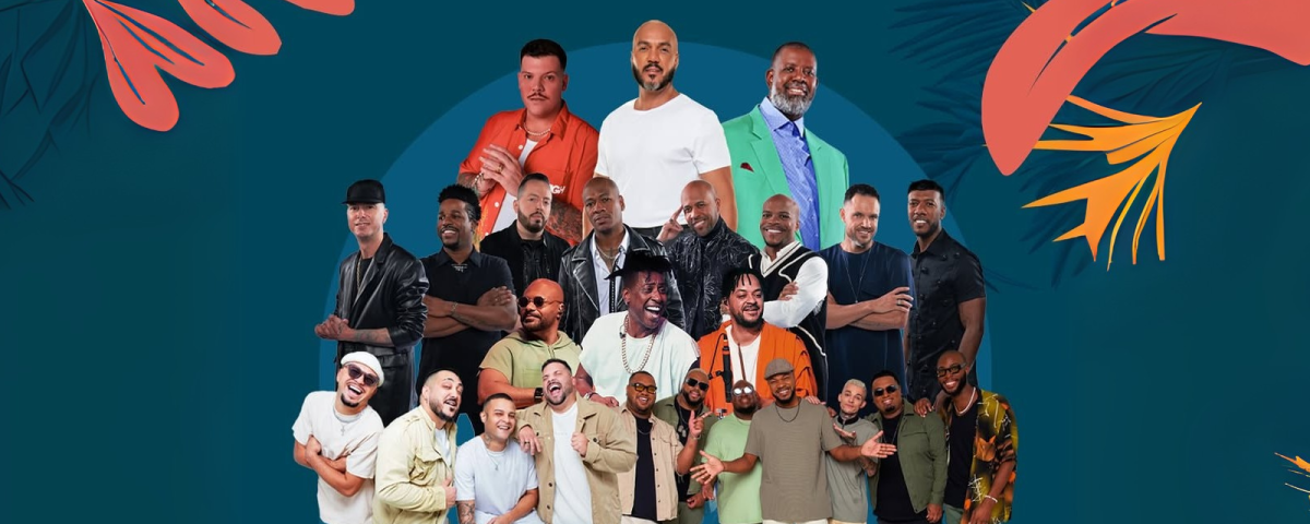 Banner de divulgação do Me Leva Festival, evento de música que reúne grandes shows no interior de São Paulo