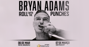 imagem mostra banner de divulgação da turnê do cantor Bryan Adams