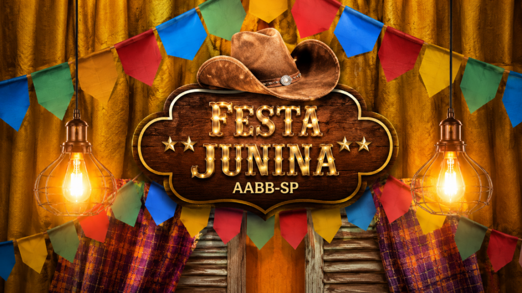 Cartaz da Festa Junina da AABB São Paulo durante as festas juninas em São Paulo 2026