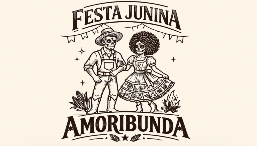 Ilustração da Festa Junina Amoribunda durante as festas juninas em São Paulo