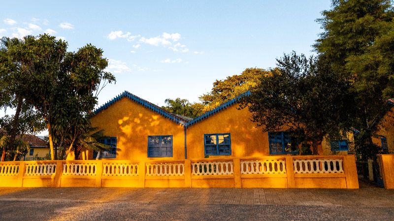 Fachada do Museu Casa de Portinari durante programação especial de Dia das Mães em Brodowski (SP)
